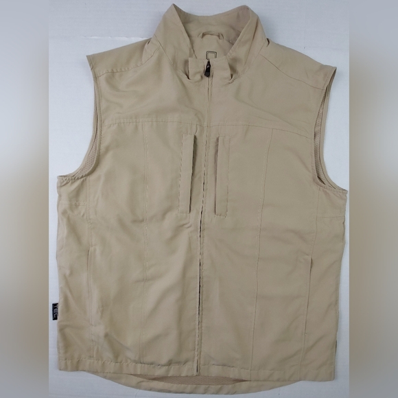 SCOTTeVEST RFID Travel Vest Mens Size XL Khaki Tan Tech Enabled Clothing Pockets
